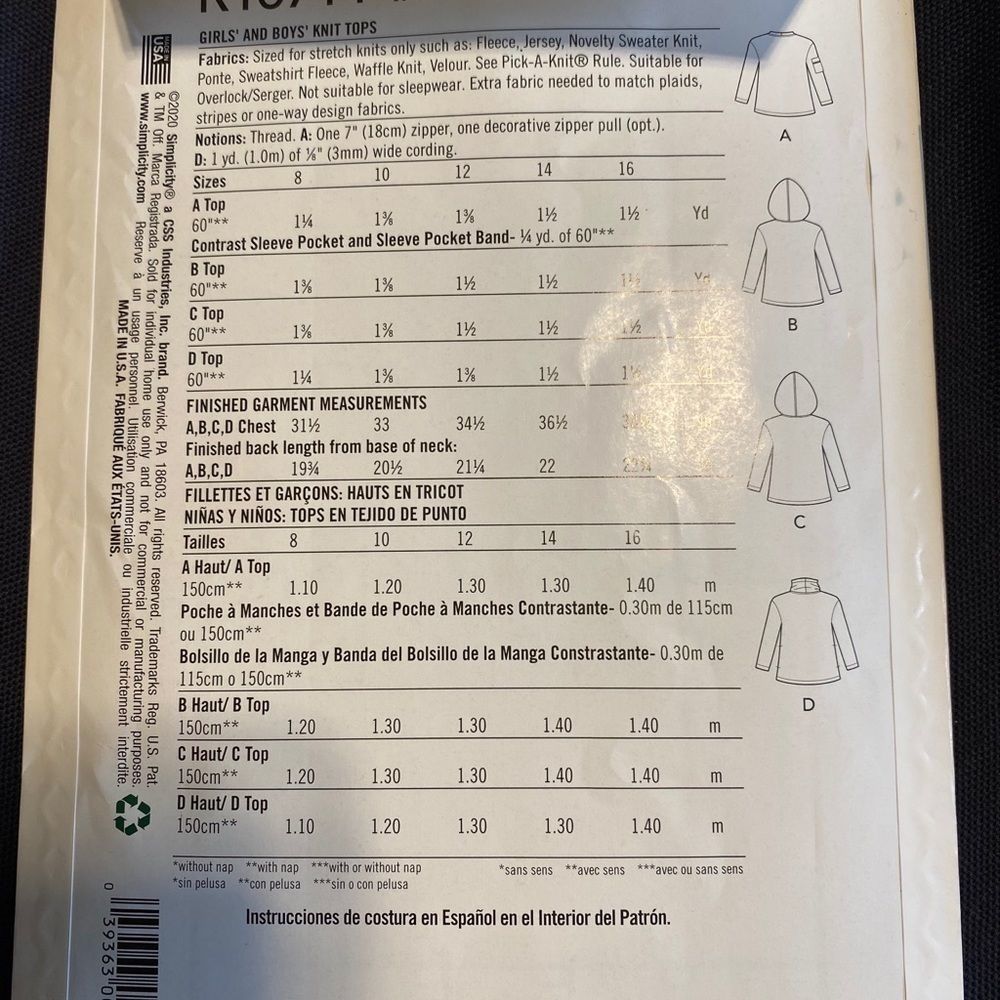 Simplicity sewing pattern - Picture 2 of 2